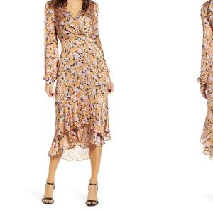 WAYF Celeste midi ruffle dress